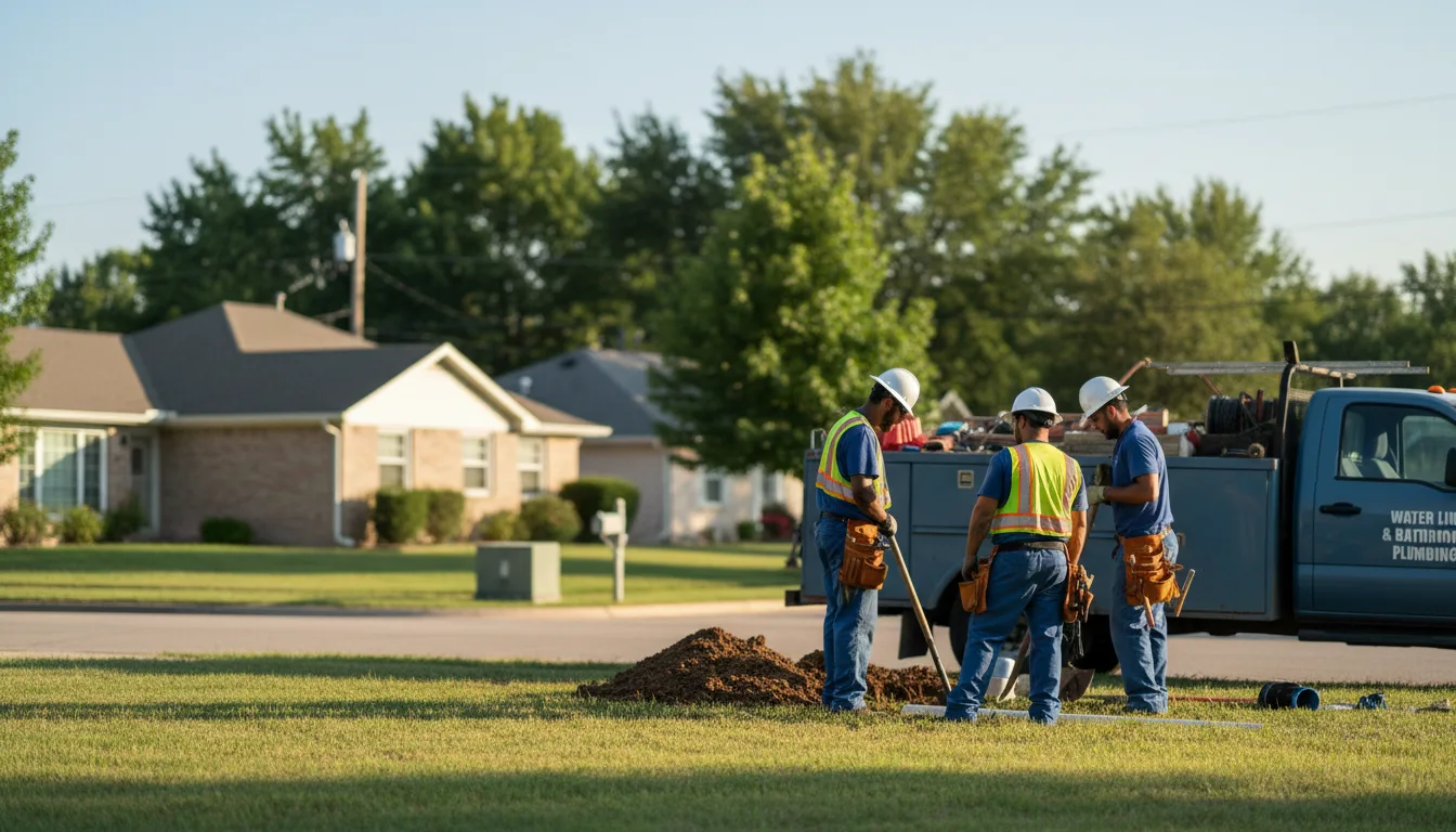 Residential water line and bathroom plumbing service in Fisher, MN